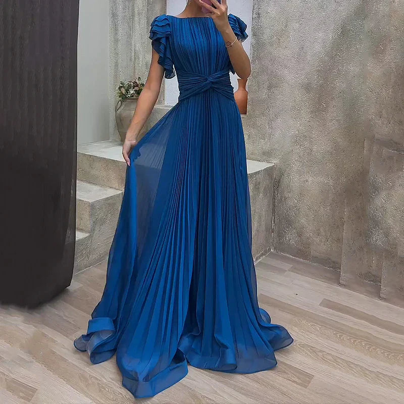 Béatrice – Robe de soirée plissée élégante