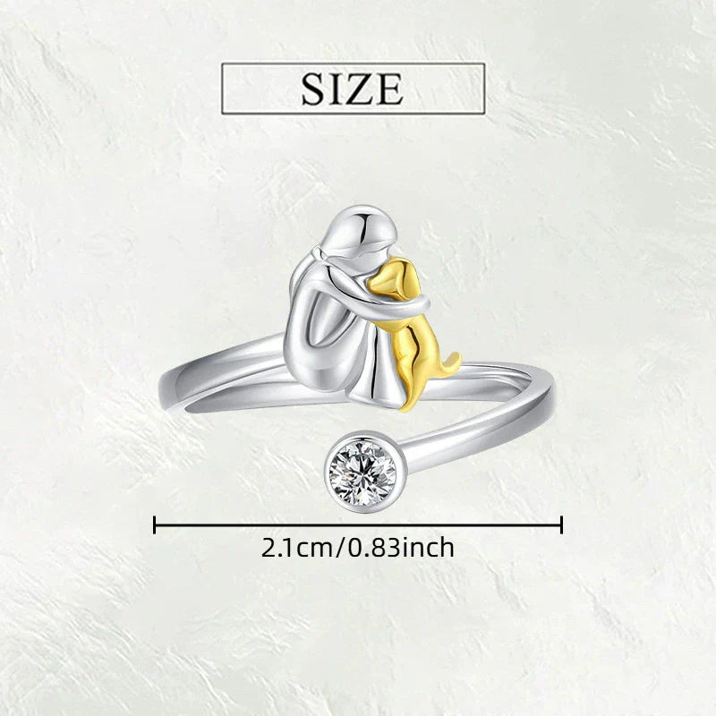 Chipie – Bague avec icône de chien