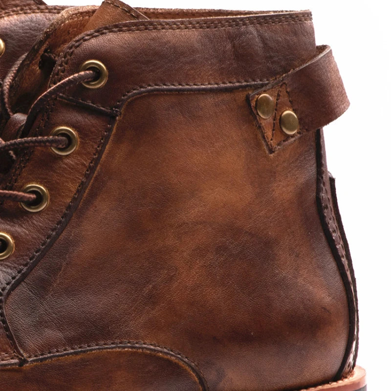 Laurent - Bottes pour homme à bout rond rétro
