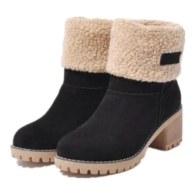 Jacqueline - Bottes mi-hautes en laine imperméables