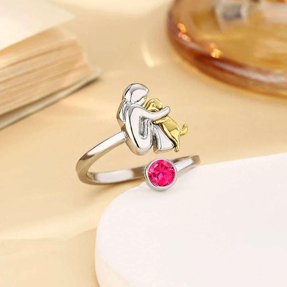 Chipie – Bague avec icône de chien