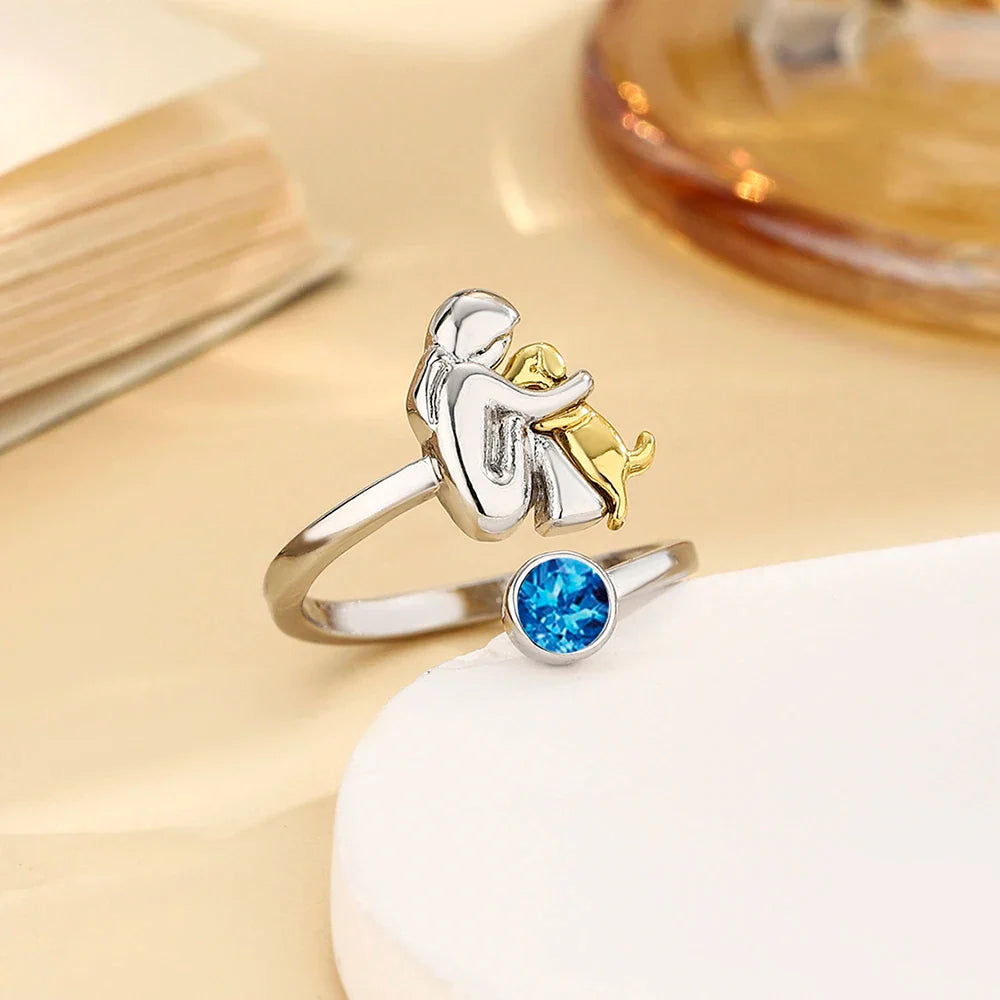 Chipie – Bague avec icône de chien