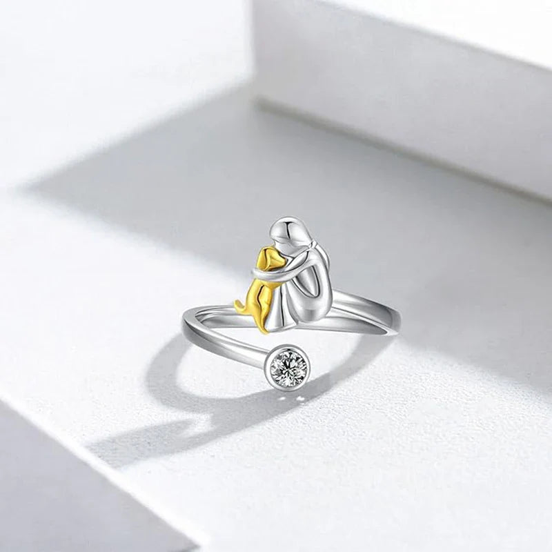 Chipie – Bague avec icône de chien
