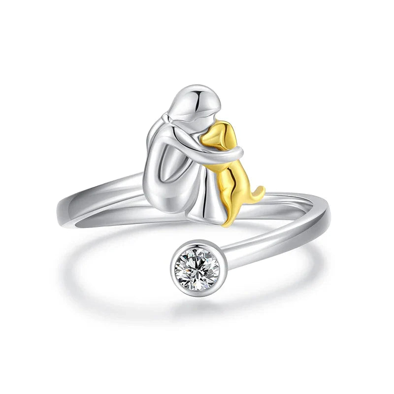 Chipie – Bague avec icône de chien
