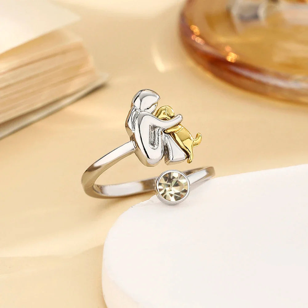 Chipie – Bague avec icône de chien