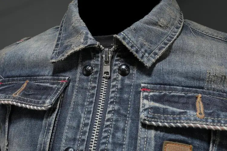 Fabien - Veste en jean rétro élégante et intemporelle