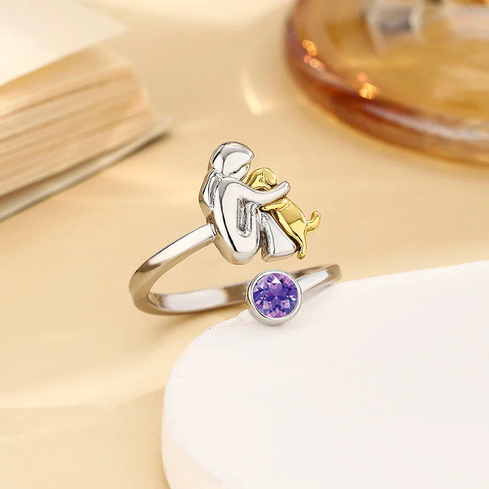 Chipie – Bague avec icône de chien