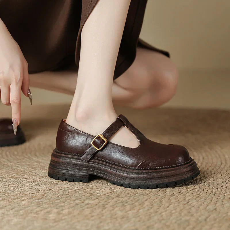 Pascalette – Élégantes Mary Janes en cuir