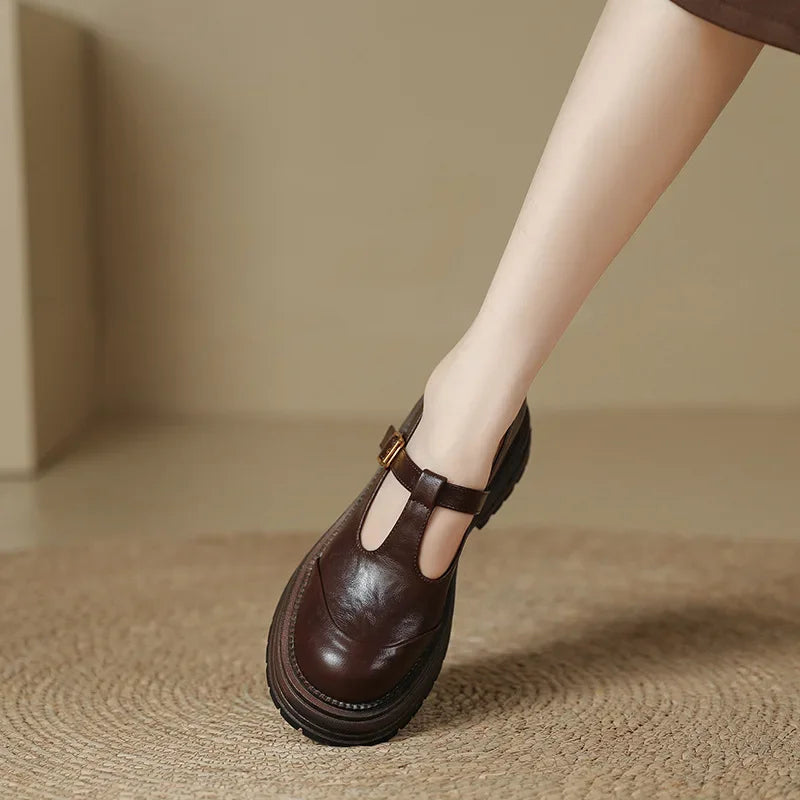 Pascalette – Élégantes Mary Janes en cuir