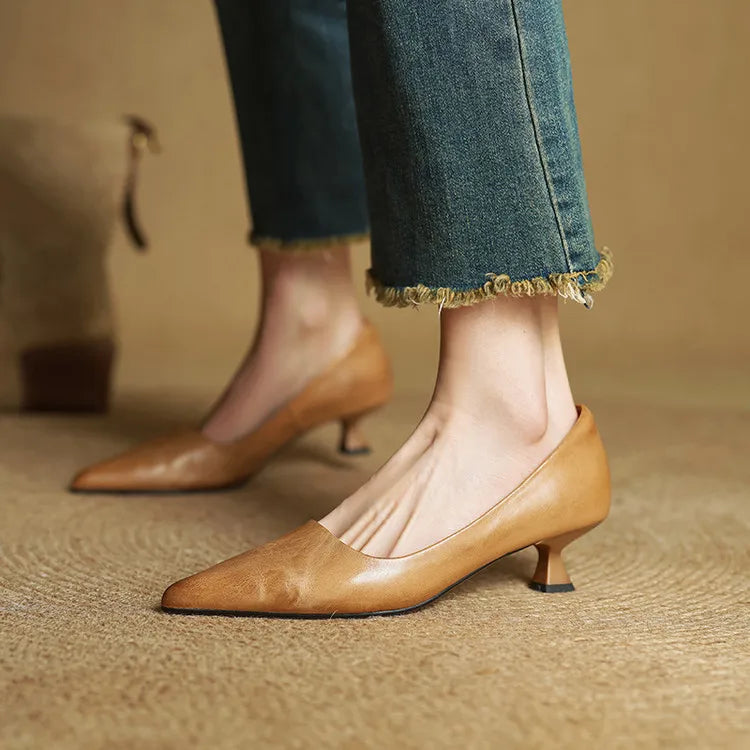 Anouk - Escarpins élégants en cuir véritable