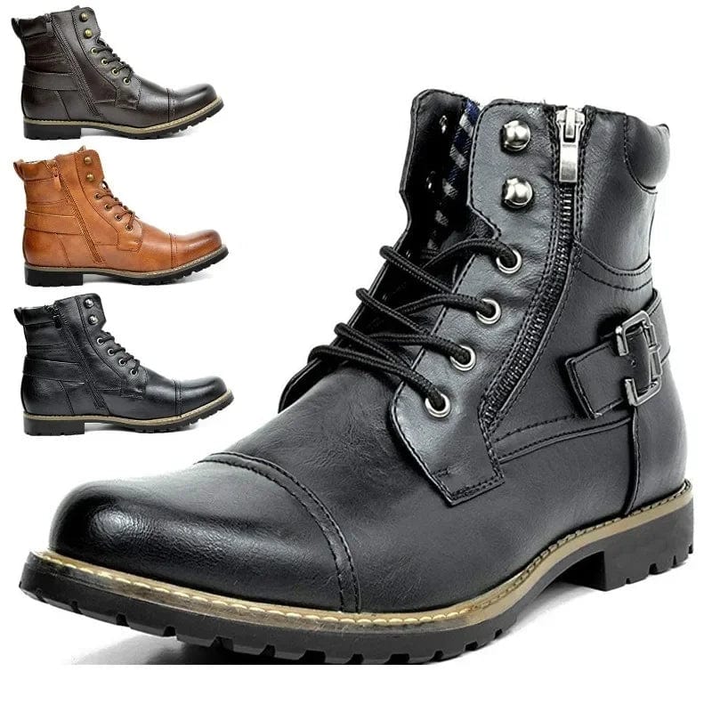 Gaël - Bottines en cuir robustes et élégantes