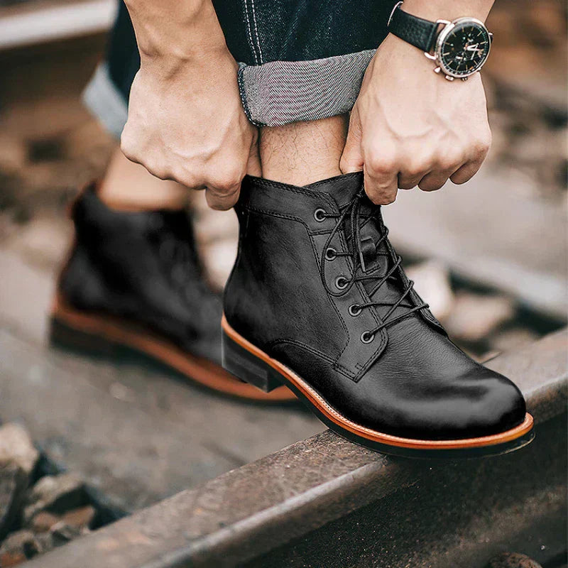 Laurent - Bottes pour homme à bout rond rétro
