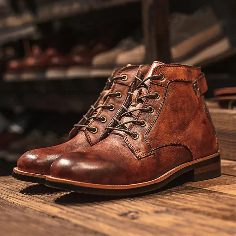 Laurent - Bottes pour homme à bout rond rétro