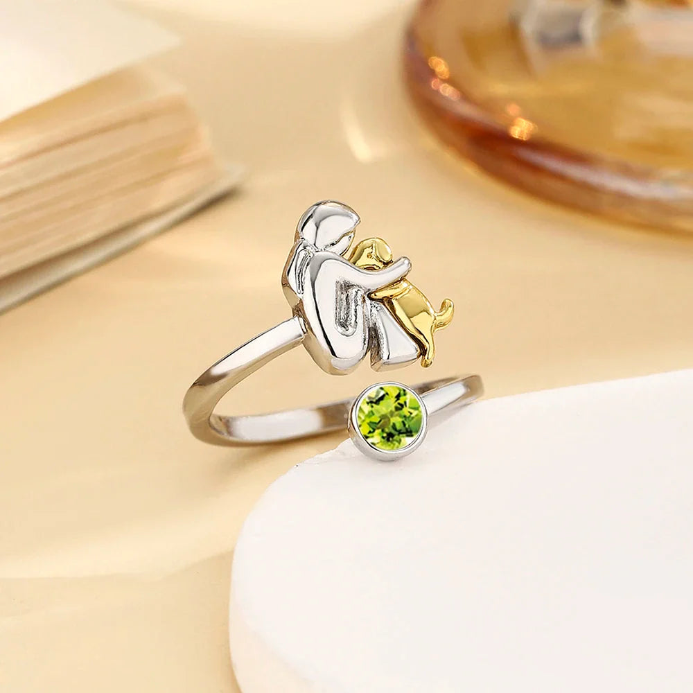 Chipie – Bague avec icône de chien