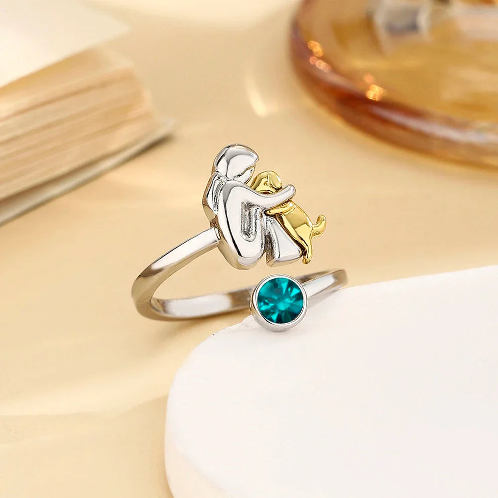 Chipie – Bague avec icône de chien