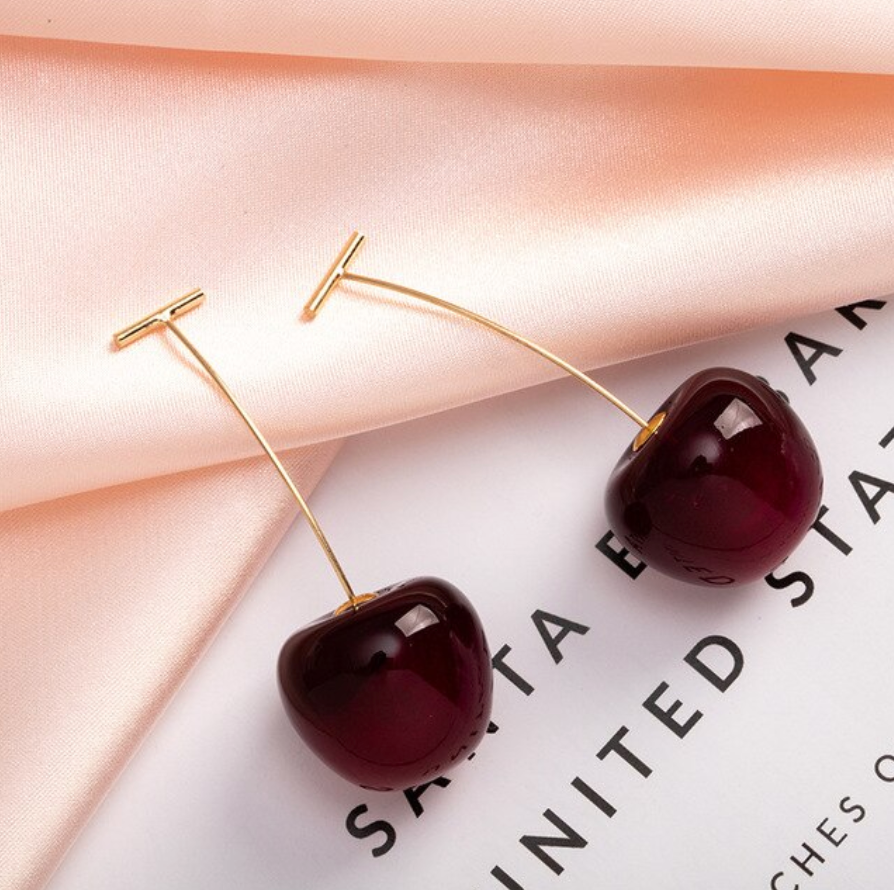 Cerisia – Boucles d’oreilles Cerises Rouges