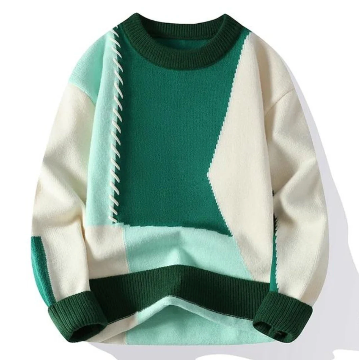 Aubin - Pull patchwork artistique