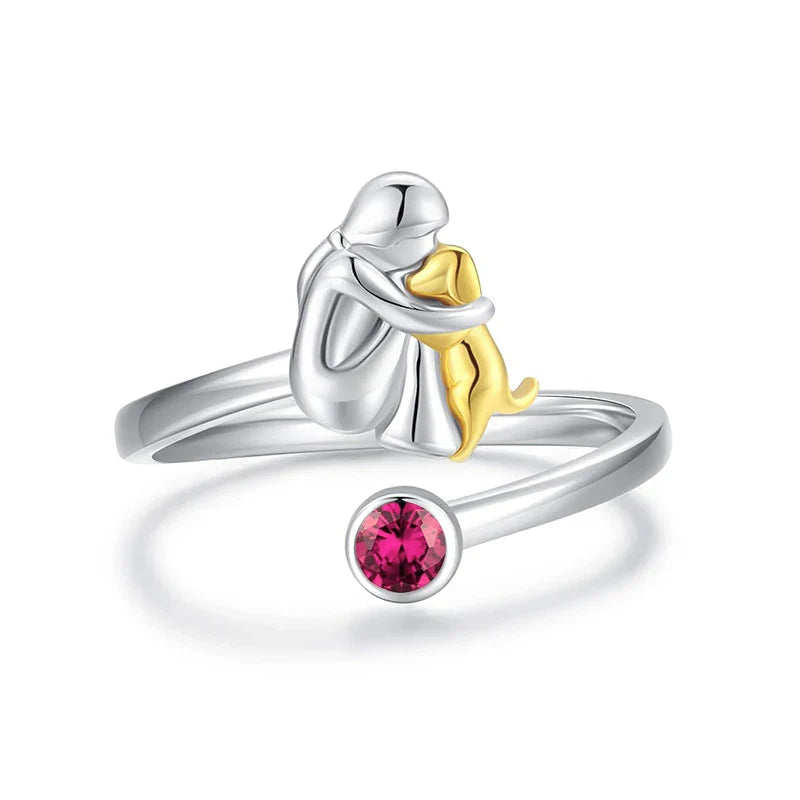 Chipie – Bague avec icône de chien