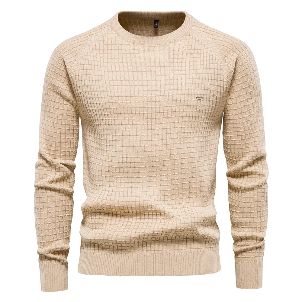 Ismaël - Pull homme à motif quadrillé