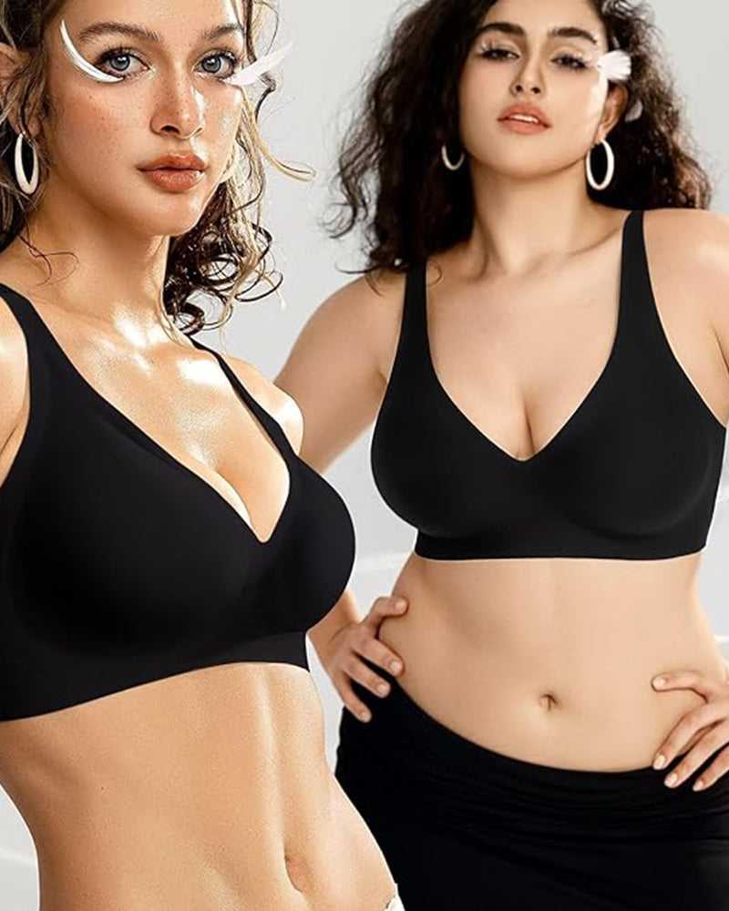 Isaline – Soutien gorge push up sans armatures à col en v