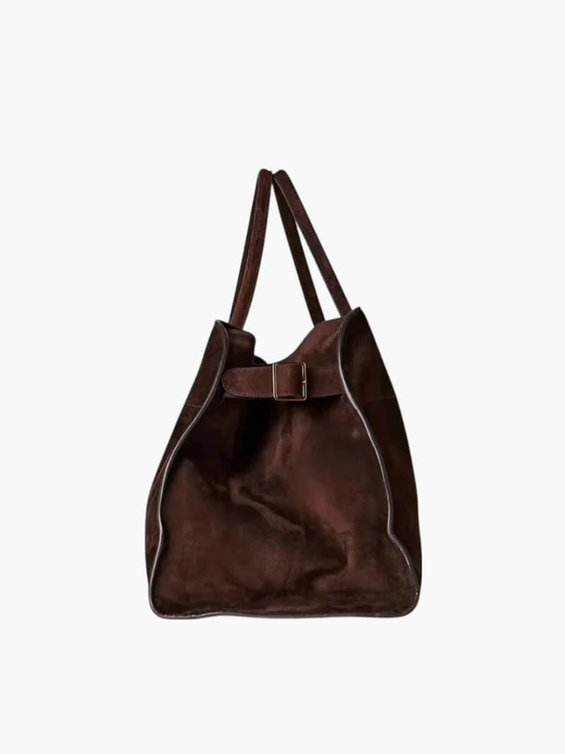Nicole - Sac à main en cuir velours végétalien