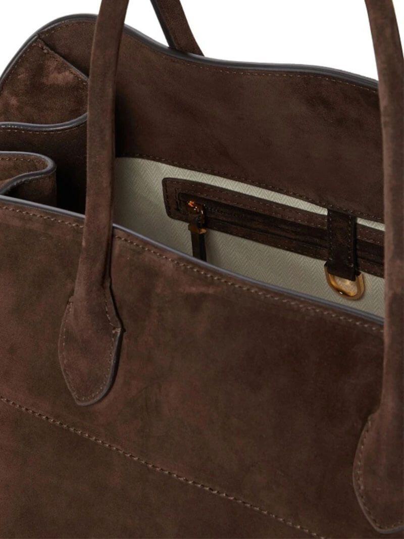Nicole - Sac à main en cuir velours végétalien