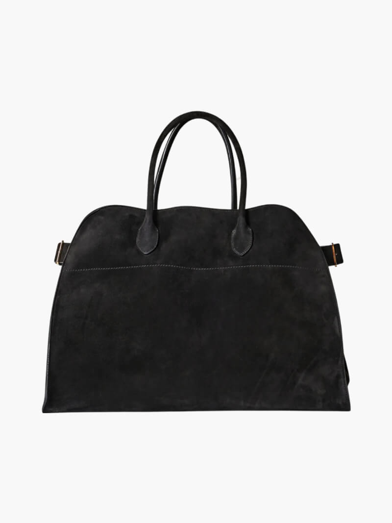 Nicole - Sac à main en cuir velours végétalien