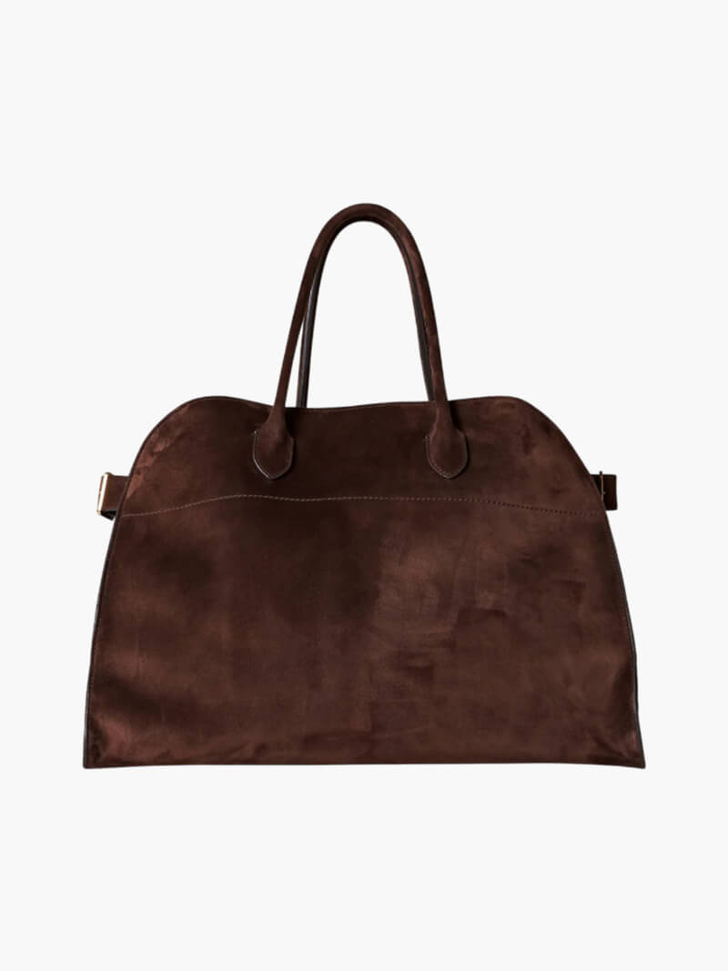 Nicole - Sac à main en cuir velours végétalien
