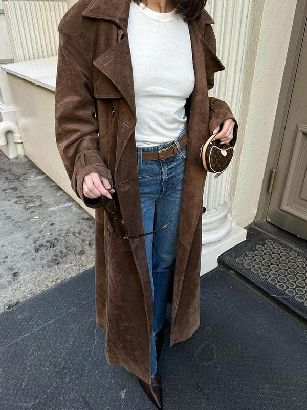 Noémie – Trench-coat en daim élégant
