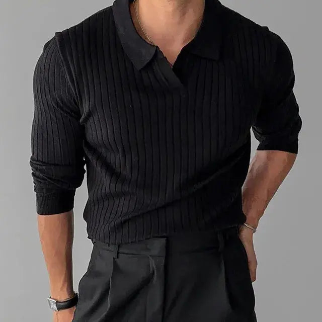 Polo long en maille