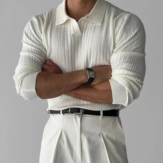 Polo long en maille