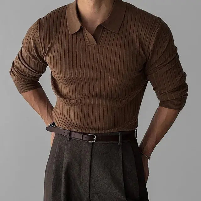 Polo long en maille