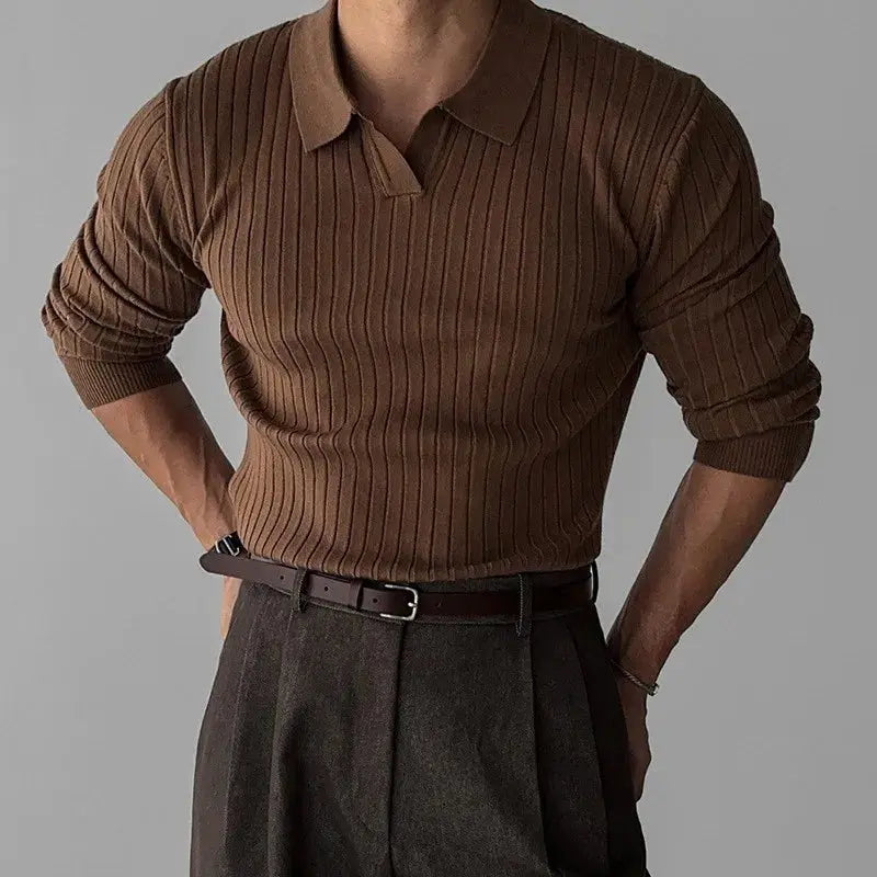 Polo long en maille
