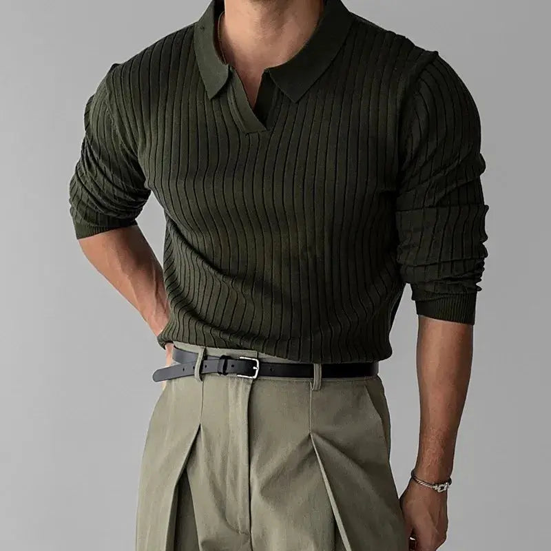 Polo long en maille