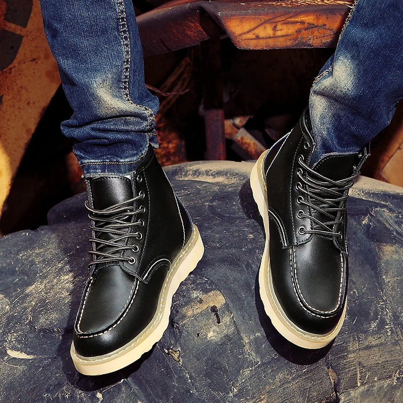 Quentin – Bottes rétro en cuir véritable