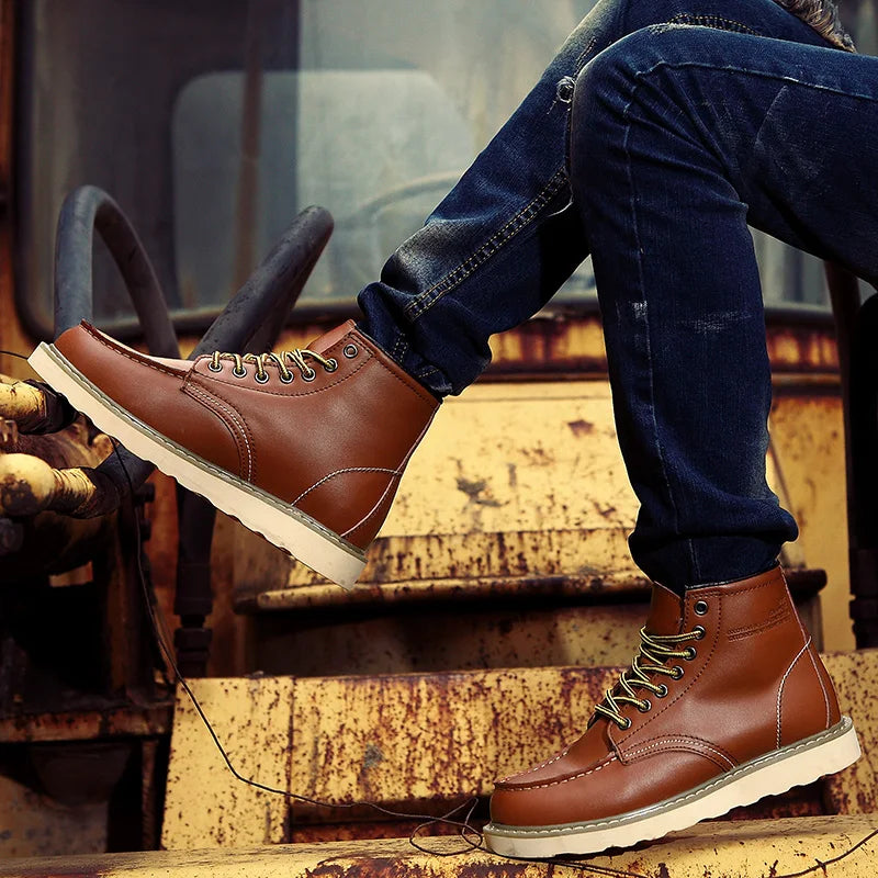 Quentin – Bottes rétro en cuir véritable