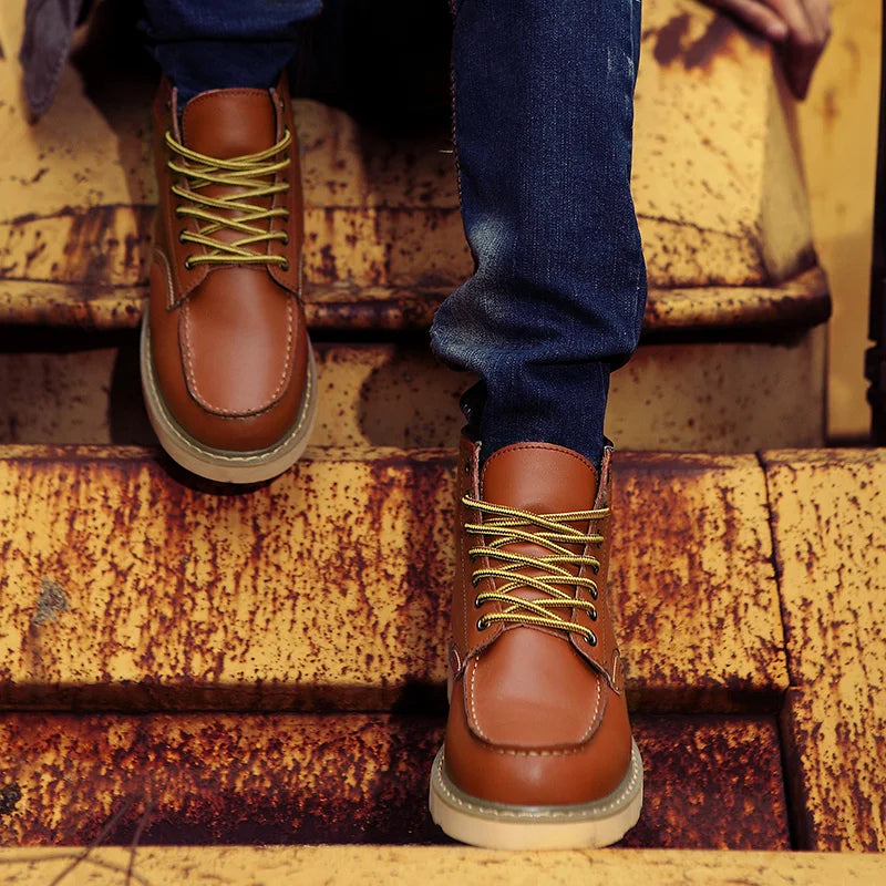 Quentin – Bottes rétro en cuir véritable