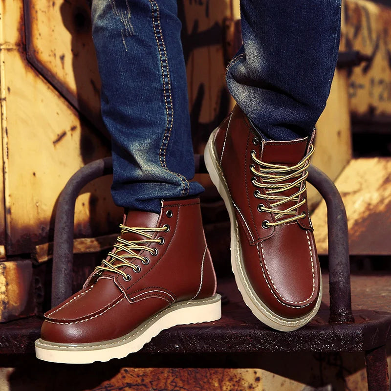 Quentin – Bottes rétro en cuir véritable