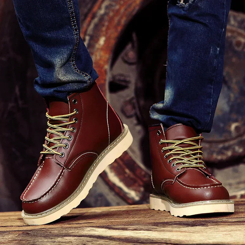 Quentin – Bottes rétro en cuir véritable