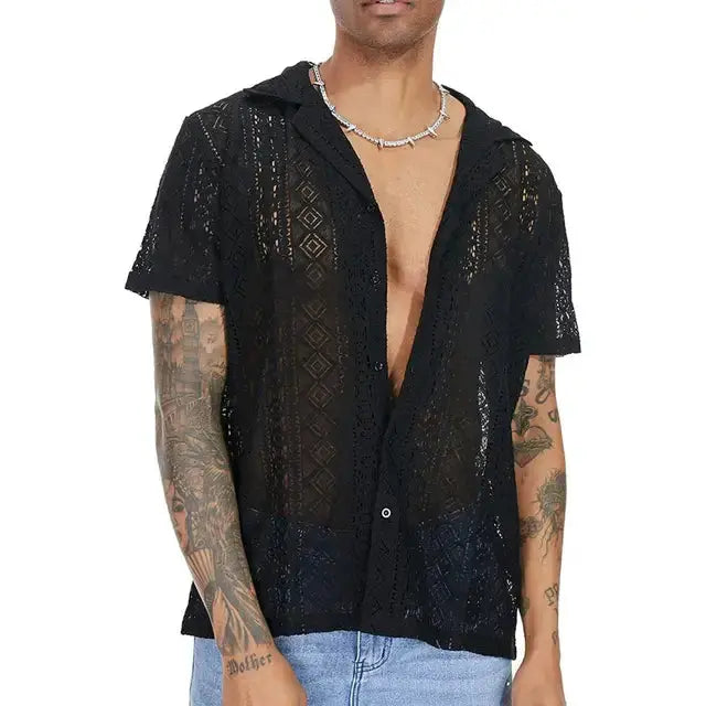 Chemise Boutonnée à Diamants
