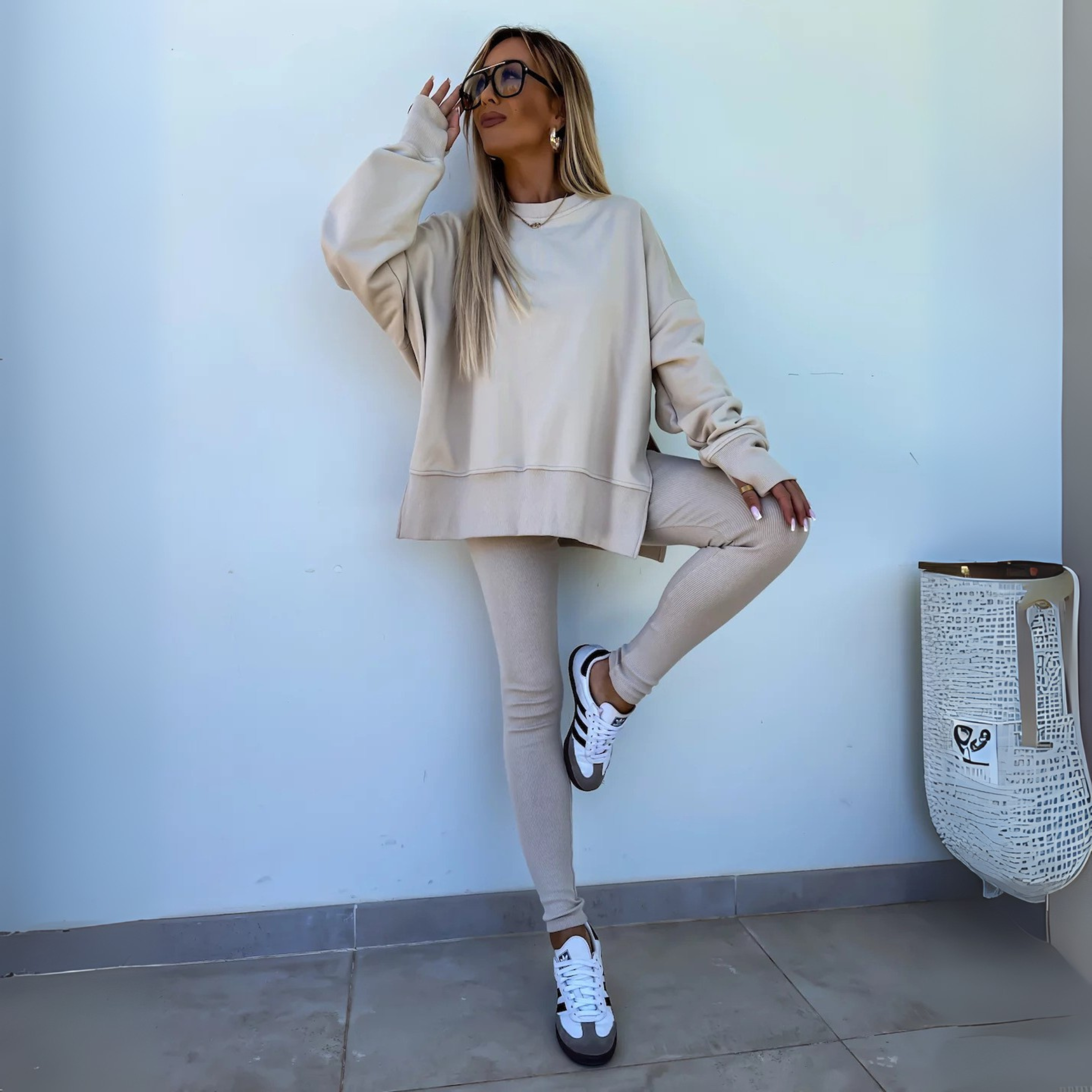 Ilona – Ensemble casual sweat à manches longues et pantalon