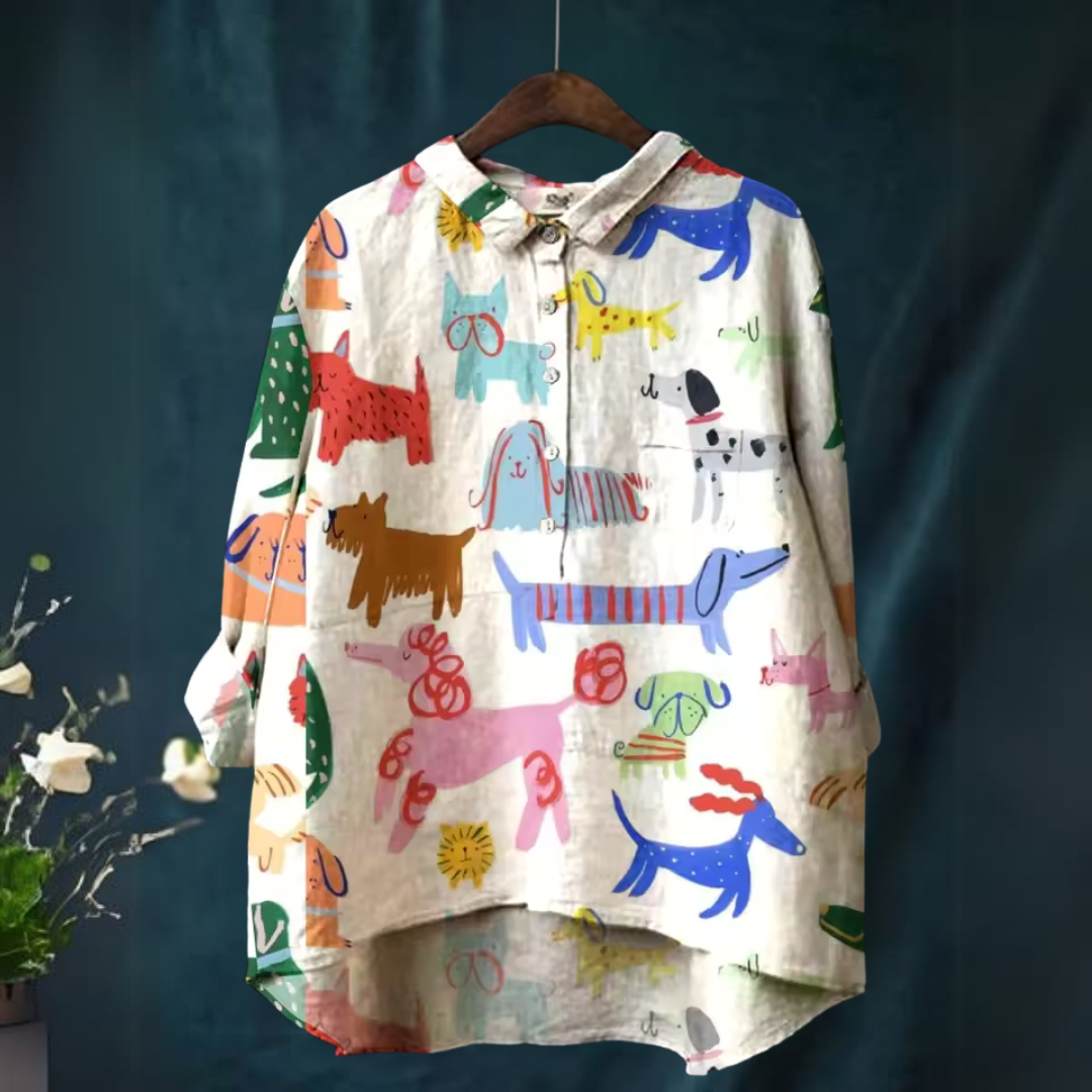 Denise - Chemise décontractée avec motif