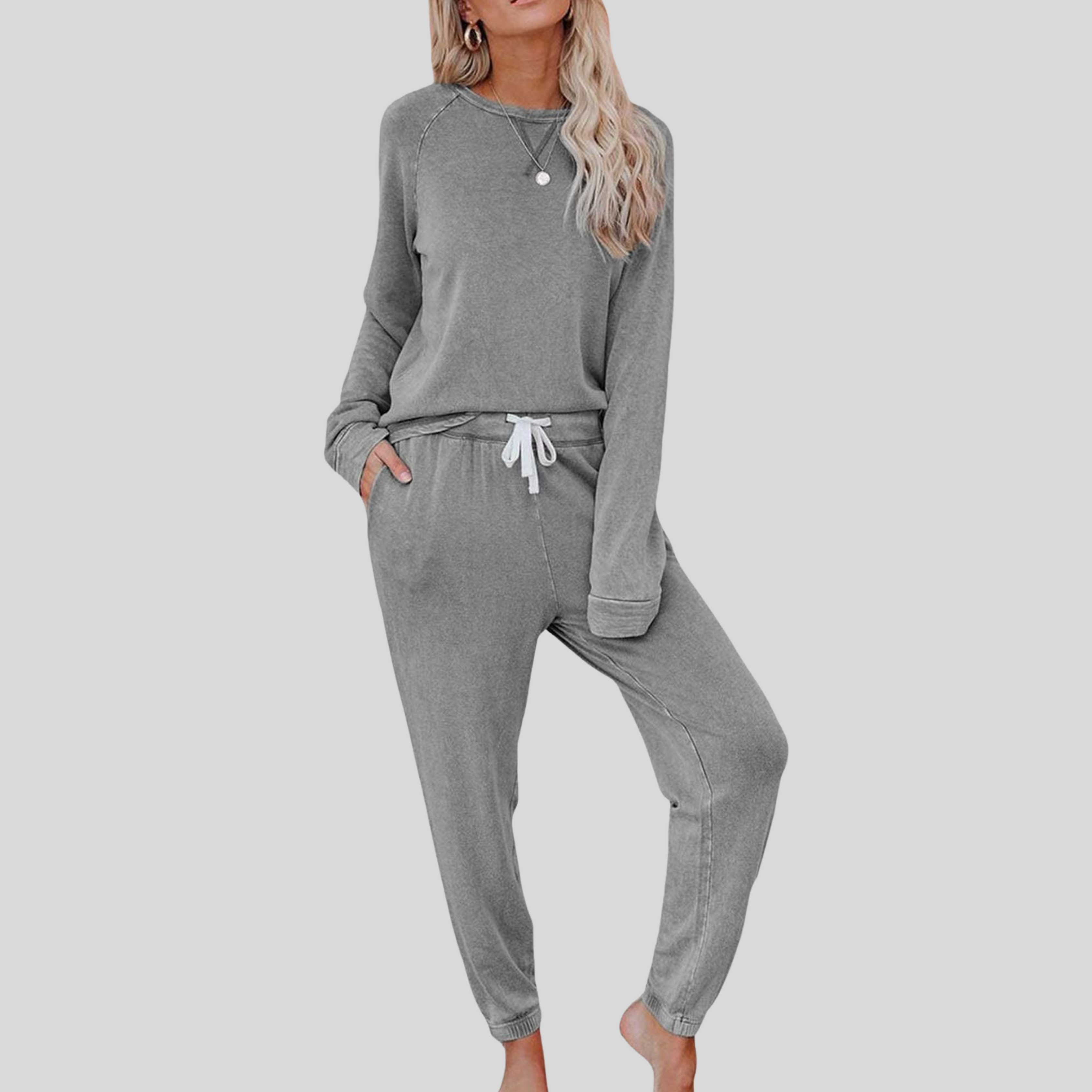 Joëlle – Ensemble décontracté manches longues et pantalon de survêtement