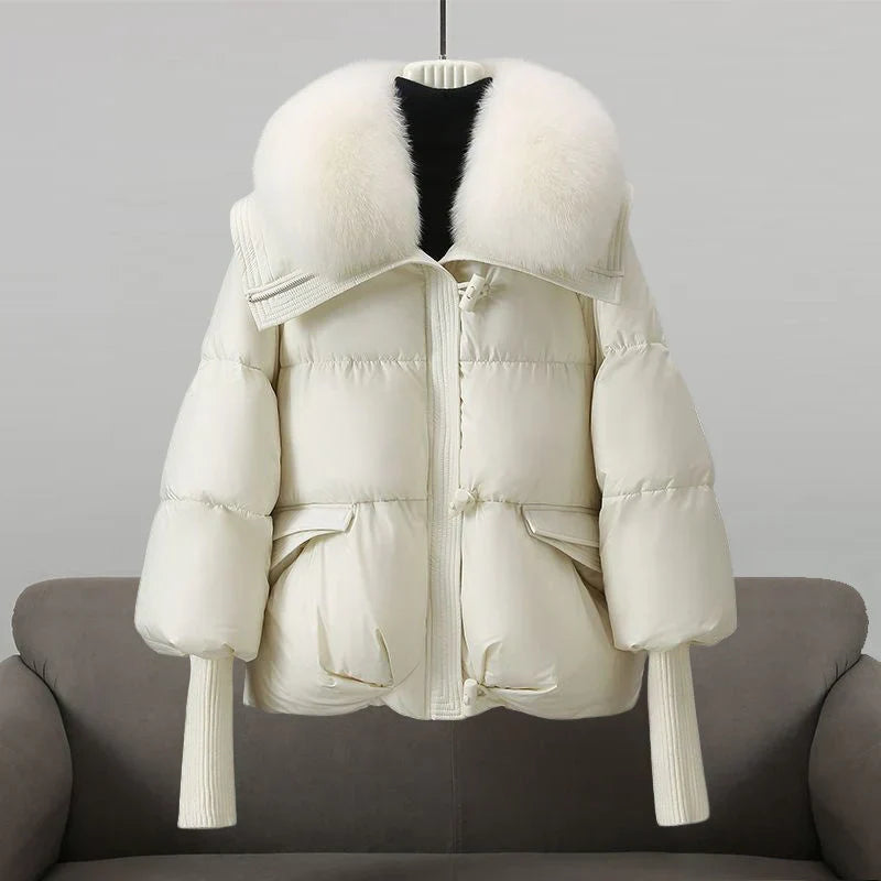 Auriane - Veste élégante avec col en fausse fourrure