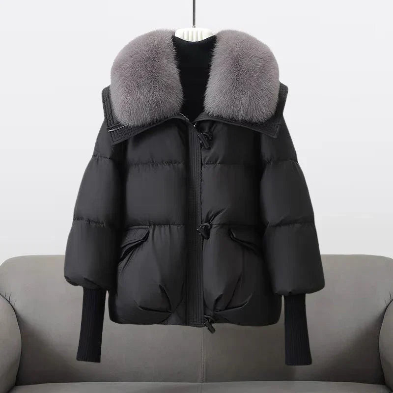 Auriane - Veste élégante avec col en fausse fourrure