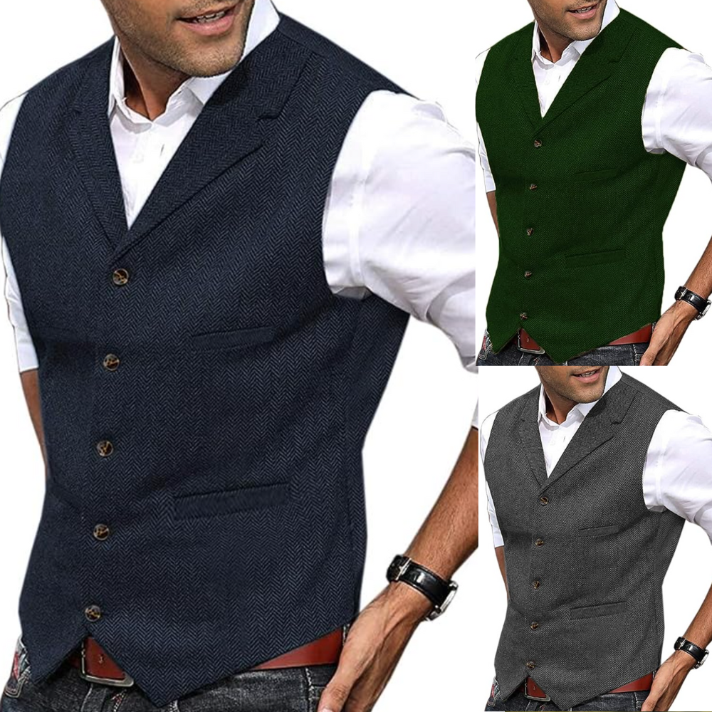 Damien - Gilet vintage élégant et polyvalent