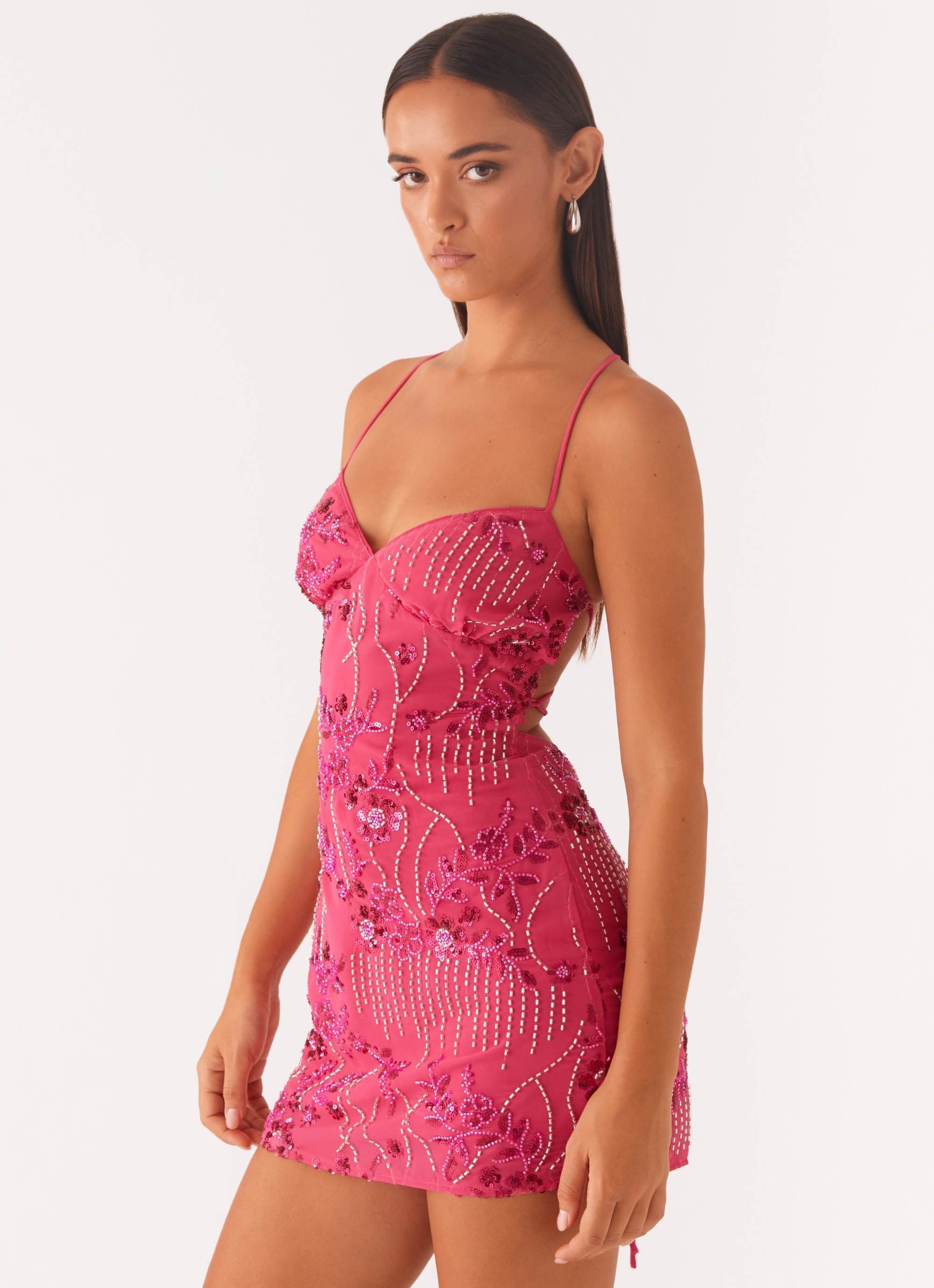 Adélaïde – Robe mini à sequins scintillants