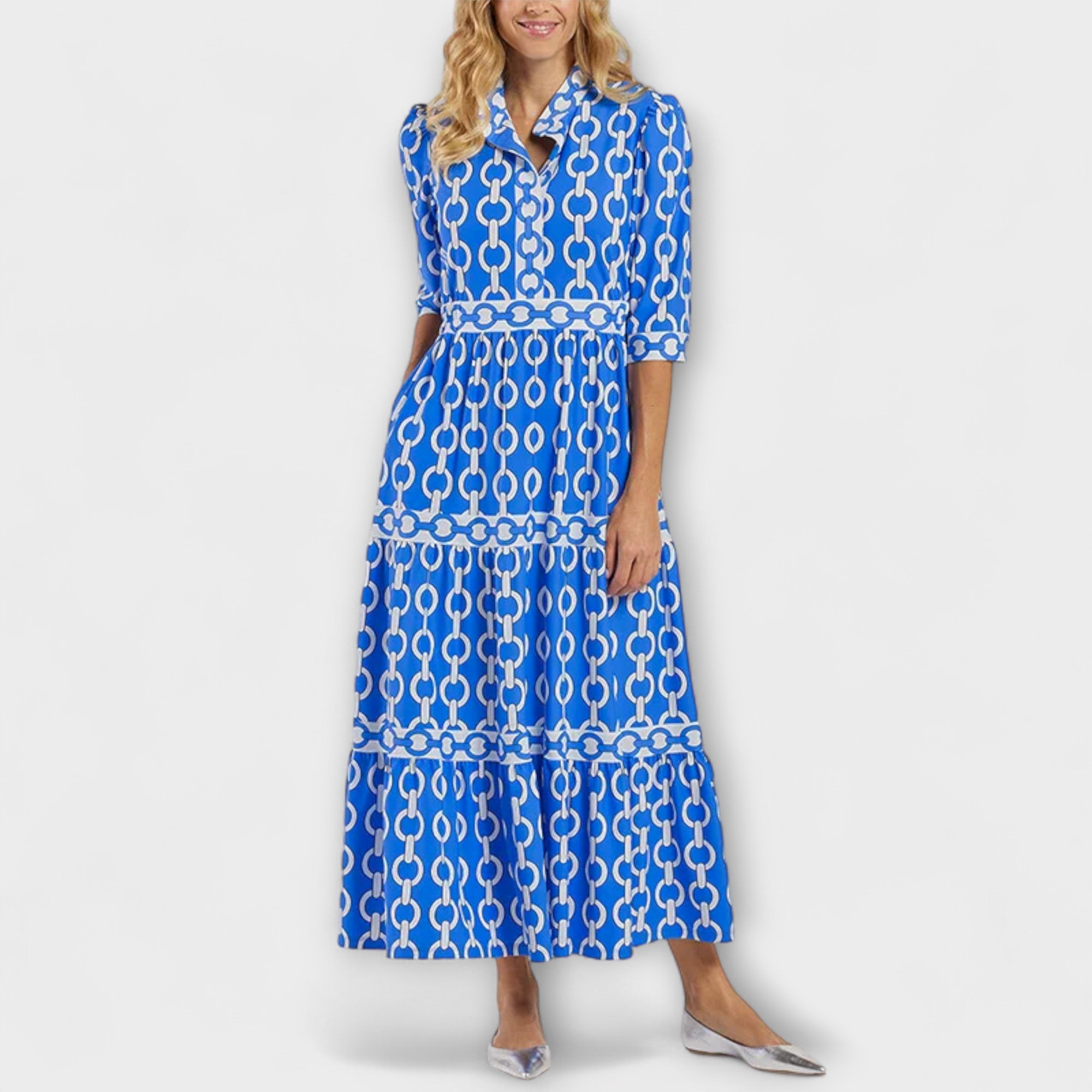 Brisande – Robe mi longue fluide à col chemise