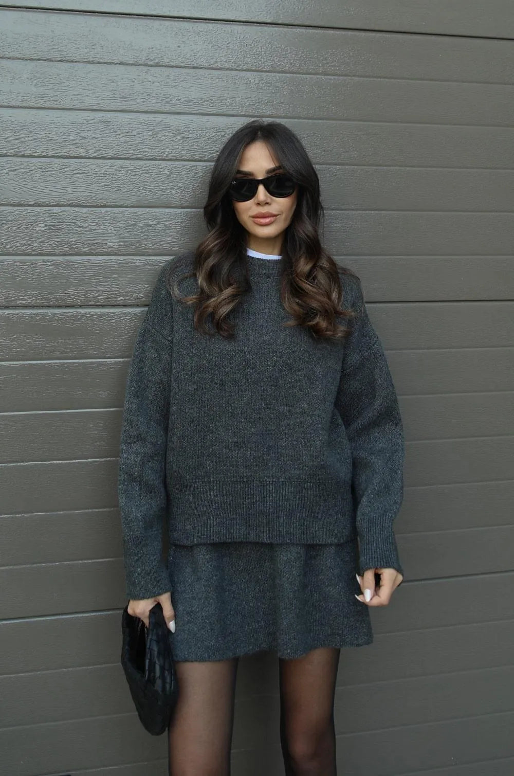 Yvette - Tailleur jupe en tricot avec élégance et confort