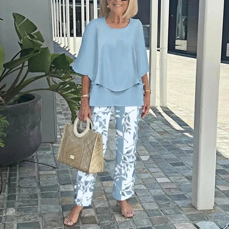 Monique – Ensemble deux pièces imprimé tendance